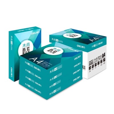 得力/DELI  A4 复印纸 木尚70g 白纸办公用纸双面打印不卡纸 整箱